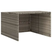 Vidaxl Garaža za robotsko kosilnico siva 86x90x52/57 cm poli ratan