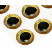 3D oči za potezanke SYBAI 3D Epoxy Fish Eyes, Rainbow Gold, 9 mm