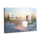 tulup.si Plošča iz plute Sončni zahod na plaži 60x40 cm Kovinski zatiči