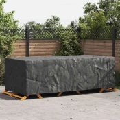 vidaXL Prevleka za zunanje pohištvo Črna 300 x 140 x 90 cm 210D