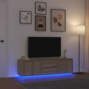 TV ormaric s LED svjetlima boja hrasta sonome 160,5x41x50 cm