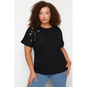 Trendyol Curve Ženska majica Tbbss24Bf00055, Crna