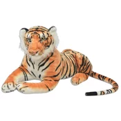 vidaXL Plišasta Igrača Tiger Rjave Barve XXL