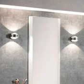 Top Light Puk Mini Wall LED 2x8W leče prozorne, krom - Dnevna soba/jedilnica - Dizajn - krom, prozorno - Kovina