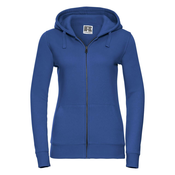 Blue womens hoodie with Authentic Russell zipper