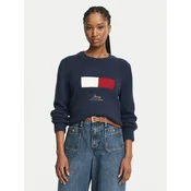 Tommy Hilfiger Pulover WW0WW51450 Mornarsko modra Regular Fit