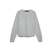 VERO MODA Pletena jopa VMBONNIE svetlo siva/srebrna
