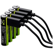 Verico Li-Ion USB-C Mignon AA baterija 1.5V 2550mWh 1700mAh polnjenje prek USB-ja Verico LoopEnergy USB-C® USB-C® akumulator Li-Ion 1700 mAh 1.5 V 4 kos, (20431114)