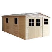 Timbela Lesena vrtna hiša - H226x324x516 cm/15 m2 - Panelna konstrukcija, Vrtna lopa s podi - TIMBELA M337+M337G, (21922359)