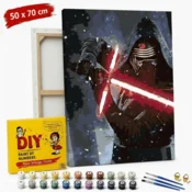shumee Slika po številkah z okvirjem Kylo Renn Vojna zvezd 50x70 cm