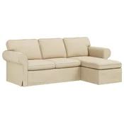 Vidaxl Kavč krema 215 x 138 x 80 cm blago
