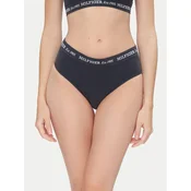 Tommy Hilfiger Klasične spodnje hlačke z visokim pasom UW0UW05724 Mornarsko modra