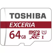 TOSHIBA spominska microSDXC kartica EXCERIA M302 64GB Class 10, UHS-I + adapter