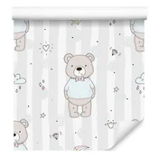 Smešna tapeta z medvedki za dnevno sobo in spalnico 50x1000 cm