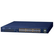 Planet GSW-2620HP PoE stikalo, 24x1Gb + 2x SFP 1Gb, VLAN, način razširitve 10Mb-250m, 802.3at, 802