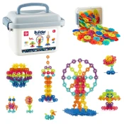 slomart LEAN TOYS Konstrukcijski seti - Snežinke v kovčku (140 kos.)
