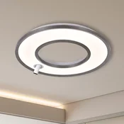 Viokef LED-stropna svetilka Valeria, siva brušena, O 60 cm, kovina - Dnevna soba/jedilnica - Sodobni - sivo brušeno - Aluminij