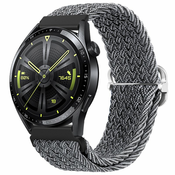 BStrap Braid Nylon pašček za Garmin Venu 2, gray black