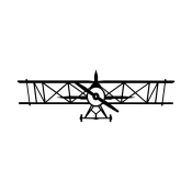 Wallxpert Zidna dekoracija Airplane, 70x23cm