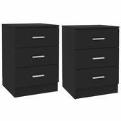 Nocni ormarici 2 kom crni 38 x 35 x 56 cm od konstruiranog drva