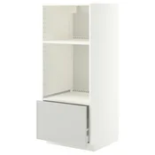 METOD / MAXIMERA Visoki element za ugradne uredaje, bela/Aspudden svetlosiva, 60x60x140 cm