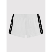 Champion Športne kratke hlače 404357 Bela Regular Fit