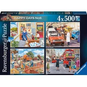 Ravensburger - Puzzle 4x500 Zbirka »Happy Days«, št. 6: Spomini na delovne dni - 500 kosov
