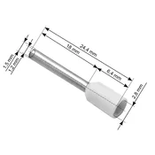 slomart Blow 43-068# Izolirani konektor tulejka 0,75/18 mm, bel, 100 kosov