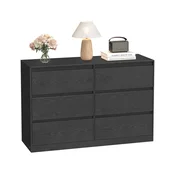 Songmics Predalnik 6 predalov 40x1194x75 cm Črn