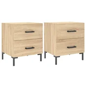 Vidaxl Nočna omarica 2 kosa sonoma hrast 40x35x47,5 cm inženirski les