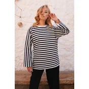 Trend Alacati Stili Ženska bluza Alc-X14540, Crno-bela