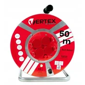 Vertex VERTEX PB50METAL Podaljšek 50 m 3x2,5 mm, 3000 W, IP44, Črna, 4 izhodi, stikalo, notranja/okoljska uporaba