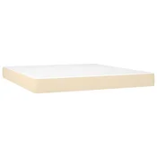 Vidaxl Vzmetnica z žepkasto vzmetjo srednje trdote krem 160x200x20 cm blago