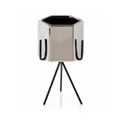Keramični cvetlični lonec SASHI 20x11 cm srebrna