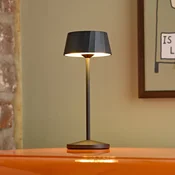 Sigor LED namizna svetilka Facetta, črna, 22 cm, kovina CCT IP44 - Dnevna soba/jedilnica - Sodobni - Aluminij