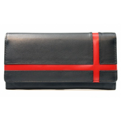 Womens security wallet with RFID shielding - red