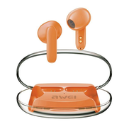 AWEI T85 ENC Bluetooth 5.3 TWS headphones + docking station orange