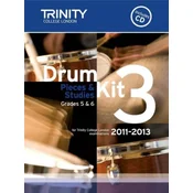 DRUM KIT 3 PIECES & STUDIES GRADES 5 & 6/TRINITY GUILDHALL 2011-2013 + CD