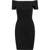 Womens Dress Off Shoulder Rib - Black