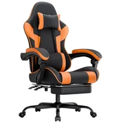 SONNENH Pisarniški stol, PVC, oranžna, 58.5 x 63 x 120.5 cm, naslonjalo, za pisarno in delo za mizo