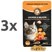 Kiwi Walker Freeze Dried hrana za odrasle mačke, piščanec in losos - 150 g 3 x 150 g