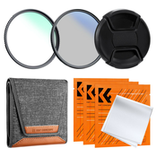 K&F 82mm 2pcs Professional Lens Filter Kit (MCUV/CPL) + Filter Pouch+Lens Cap+3pcs*Cleaning Cloth