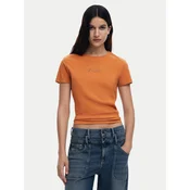 Desigual Majica 25SWTK15 Oranžna Regular Fit