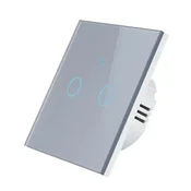 SmartHome Pametni prekidac za svetlo, WiFi, 2 tastera, Siva