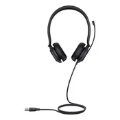 Yealink UH35 Dual UC Slušalke z mikrofonom Žični Naglavni trak Pisarna/klicni center USB vrsta-A Črna