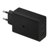 Kucni punjac Fast Charging Adapter Trio (USB-Cx2,USB-A) za Samsung PD 65W sa kablom Type-C na Type-C crni