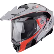 Enduro motociklisticka kaciga Scorpion ADX-2 Kamps sivo-crvena