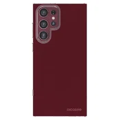 Silikonski prozorni ovitek za Samsung Galaxy S22 Ultra 5G - Burgundy red