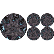 Bertoni Home Unisexs 1+4 Round Table Pads Set Octopus