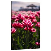 shumee Platno s tiskom Botanika Tulipani Cvetje 70x120 Cvetlični šopek